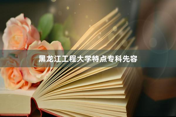 黑龙江工程大学特点专科先容