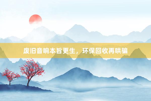 废旧音响本旨更生，环保回收再哄骗